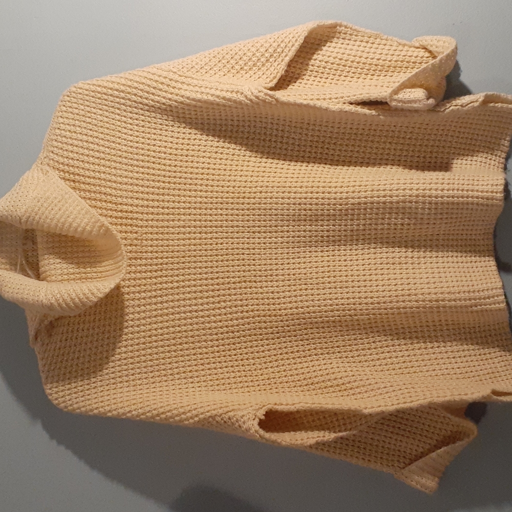 Cream Oversize Turtleneck Sweater Size Large